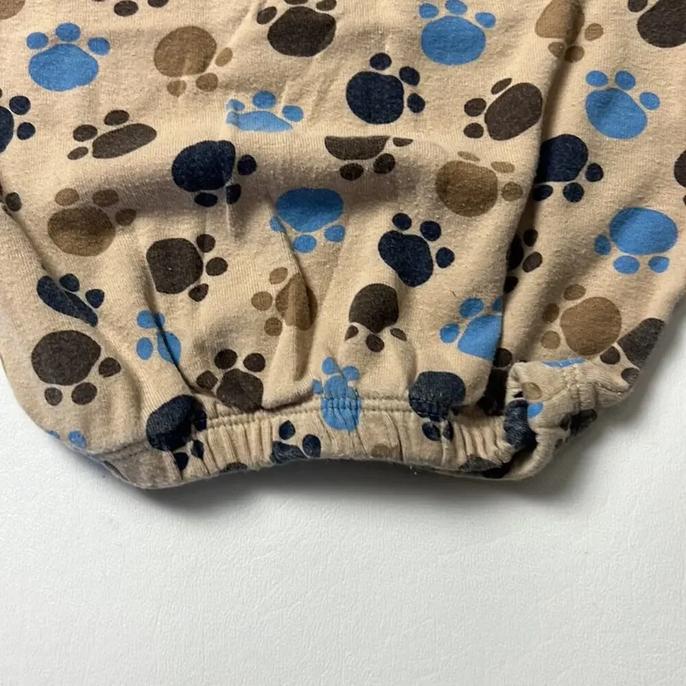 Carter's Baby Animal Paws Long Sleeve Crewneck One-piece Sz 0-3M